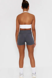 SHORT V SCRUNCH - GRIS FONCÉ