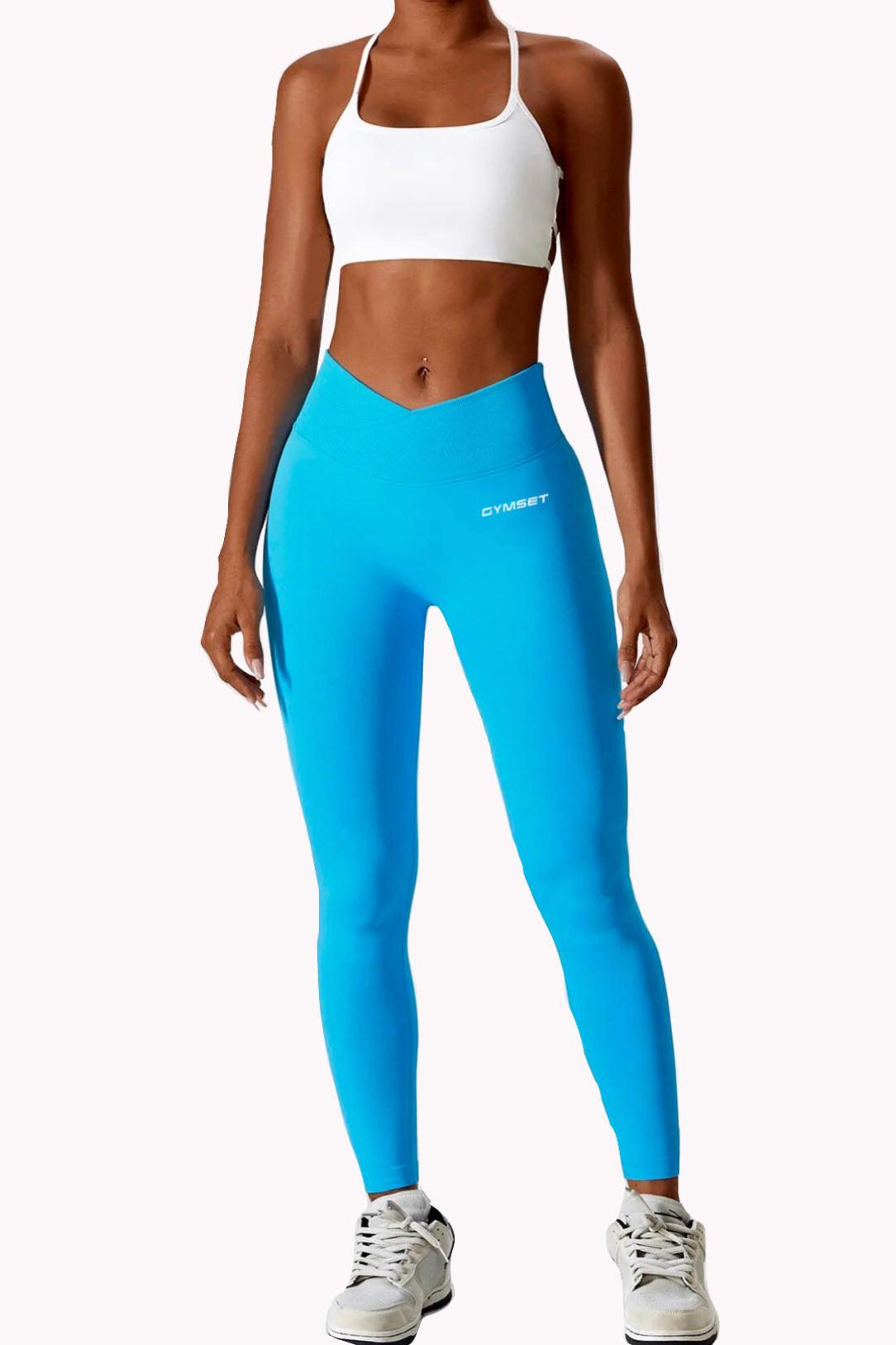 V SCRUNCH LEGGINGS - BLUE