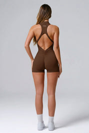 COMBI SHORT - MARRON