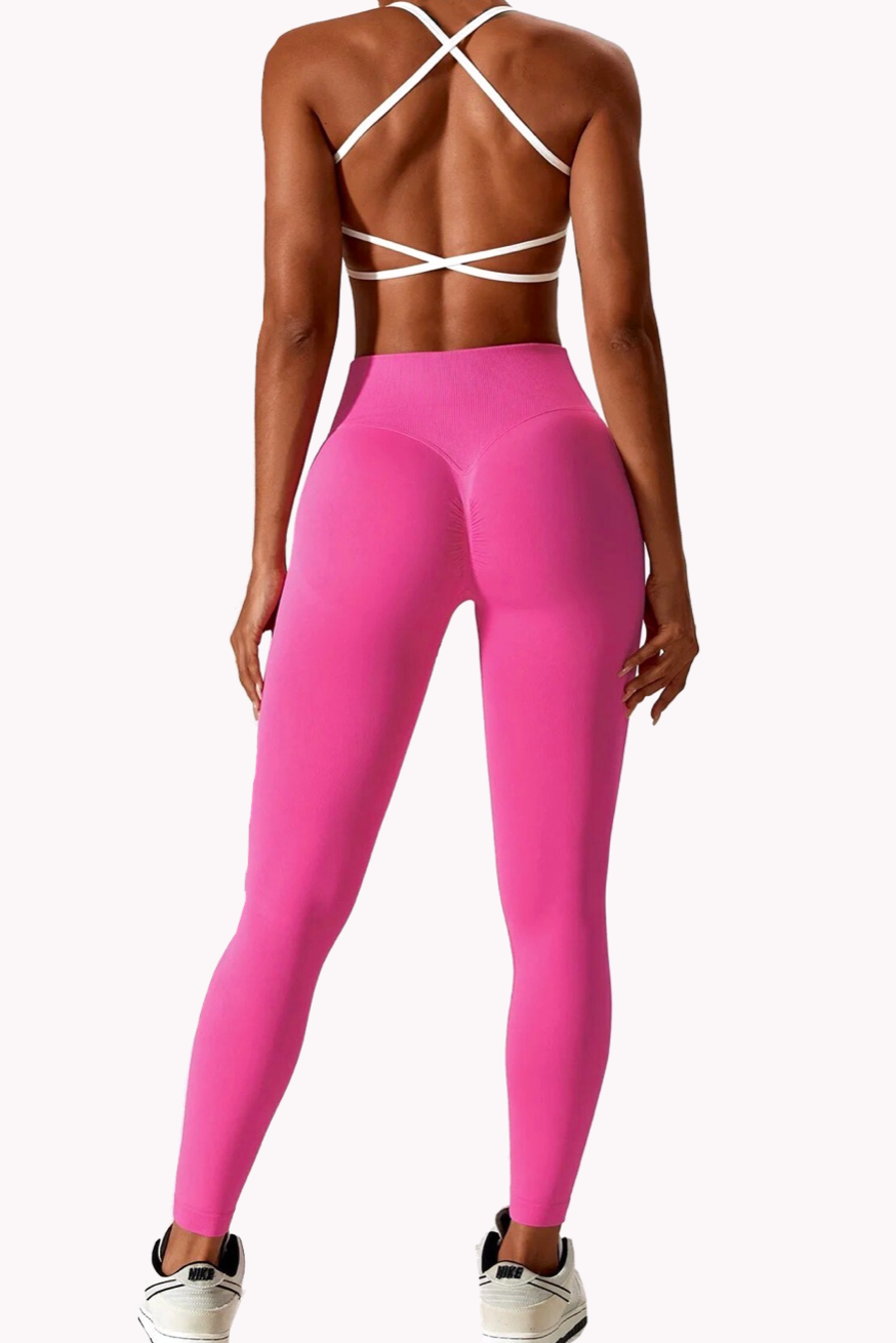 LEGGING V SCRUNCH - ROSE